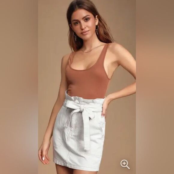 Free People Splendor in The Grass Skirt, Oatmeal, Off White Size 2 - Picture 6 of 14